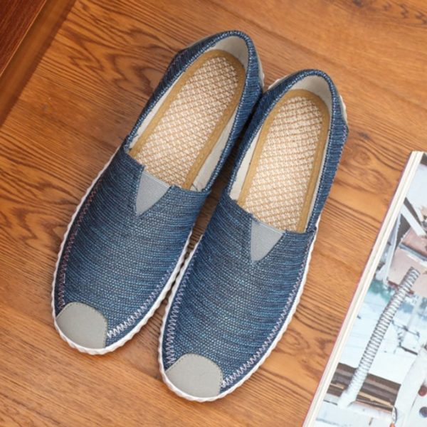 Men Old Peking Style Fabric Breathable Slip On Soft Casual Shoes