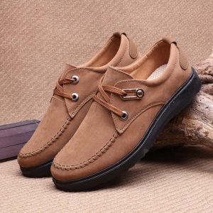 Men Old Peking Style Fabric Comfy Breathable Flat Lace Up Casaul Shoes