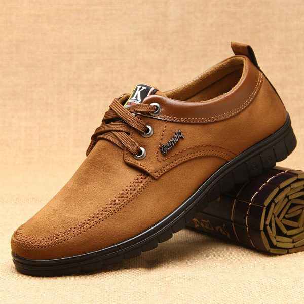 Men Old Peking Style Fabric Comfy Soft Sole Lace Up Casual Shoes