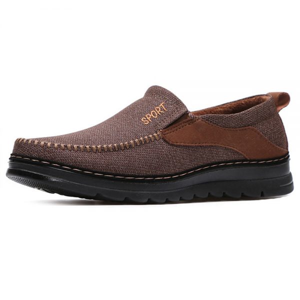 Men Old Peking Style Soft Sole Low Top Slip On Casual Shoes