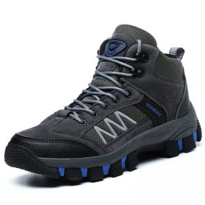 Men Outdoor Slip Resistant Lace Up Hiking Climbing Shoes