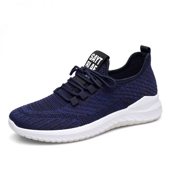 Men Pure Color Knitted Fabric Sport Casual Sport Shoes