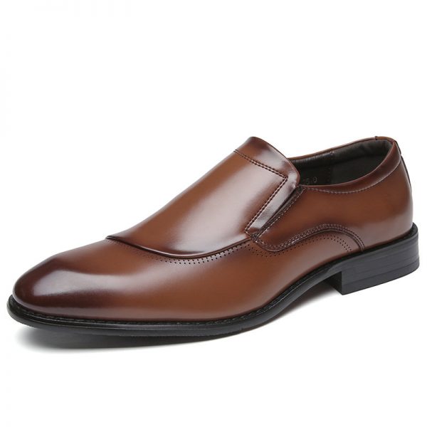 Men Retro Cow Leather Non Slip Slip On Business Casual Formal Shoes