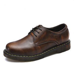 Men Retro Genuine Leather Tooling Shoes