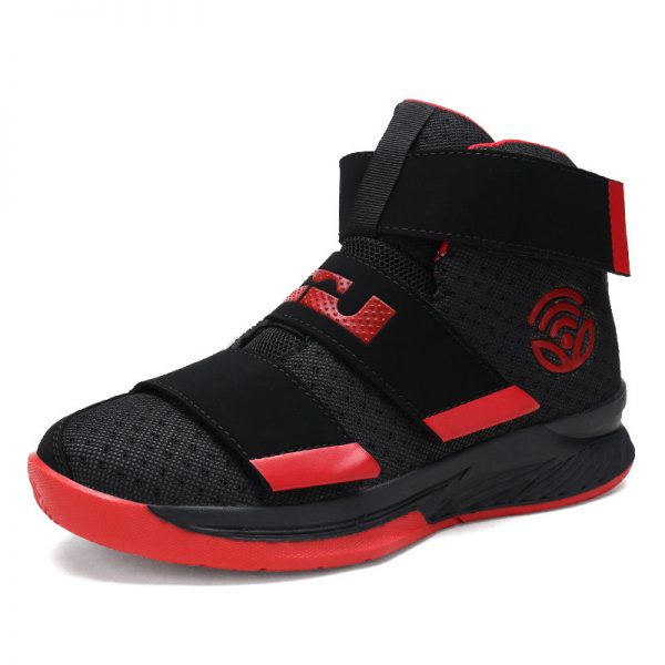 Men Shock Absorption Slip Resistant Rubber Sole Basketball Shoes