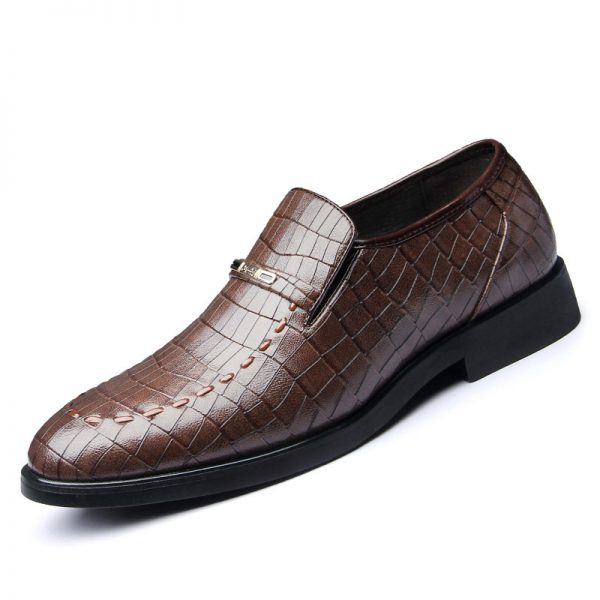 Men Slip Resistant Slip On Business Casual Formal Shoes