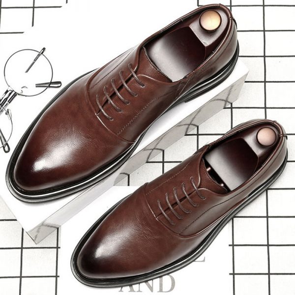 Men Splicing Microfiber Leather Non-slip Casual Formal Shoes