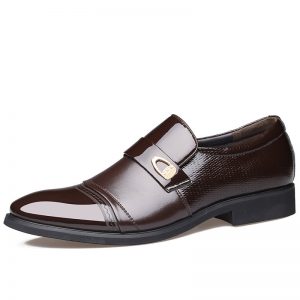 Men Stylish Cap Toe Slip On Business Formal Dress Shoes