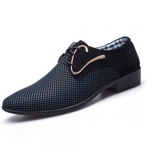 Men Stylish Leather Splicing Non Slip Large Size Casual Formal Dress Shoes