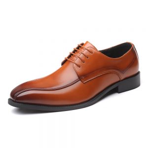 Men Stylish Microfiber Leather Lace Up BusinessFormal Dress Wedding Shoes