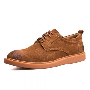 Men Stylish Microfiber Leather Oxfords Lace Up Comfy Casual Shoes