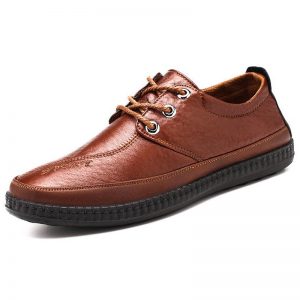 Men Stylish Microfiber Leather Splicing Wear Resistant Soft Casual Shoes