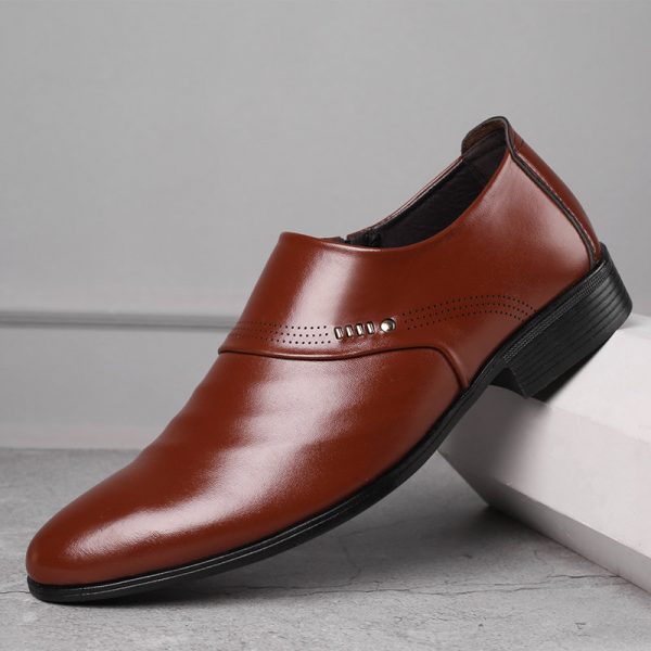 Men Stylish Pointed Toe Slip On Business Formal Casual Shoes