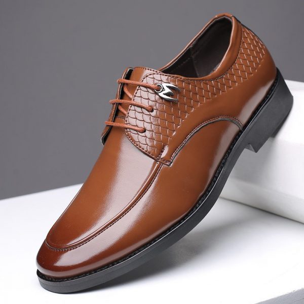 Men Stylish Round Toe Lace Up ComfyBusiness Formal Casual Shoes