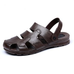 Men Toe Protecting Non-slip Comfortable Beach Shoes Slip On Sandals