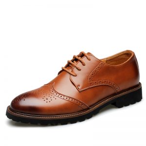 Men Vintage Brogue Carved Businee Wedding Shoes Lace Up Oxfords