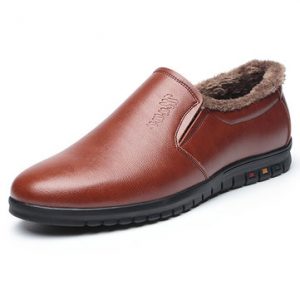 Men Warm Plush Lining Casual Flat Shoes