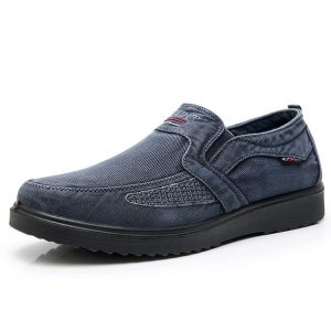 Men Wash Canvas Old Peking Style Light Weight Slip On Casual Shoes