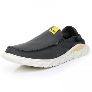 Men Washed Canvas Elastic Slip On Comfy Soft Causal Shoes