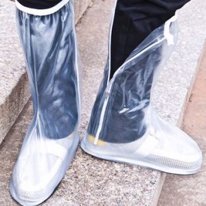 Men Women 1 Pair Rain Shoes Cover Waterproof High Boots Flats Slip-resistant Overshoes Rain Gear