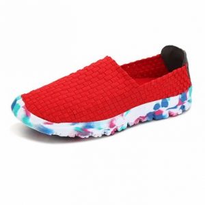 Men Women Lover Unisex Handmade Knitting Weave Slip On Flat Sport Outdoor Casual Shoes