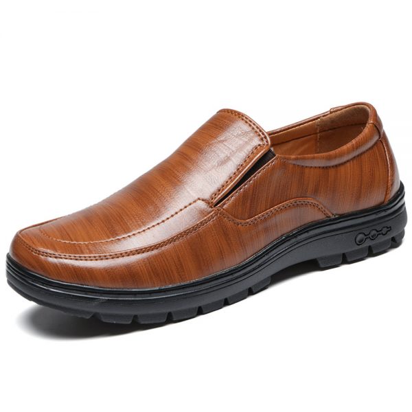 Menico Men Comfy Round Toe Leather Loafers Slip On Soft Sole Casual Shoes