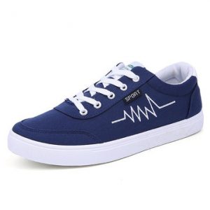 Men's Canvas Comfortable Sport Lace Up Flat Casual Shoes