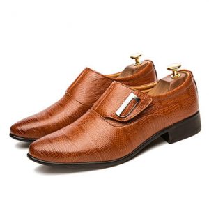 Men's Crocodile Pattern Classic Business Dress Shoes