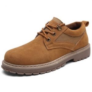 Men's Metal Eyelets Big Head Lace Up Casual Work Shoes