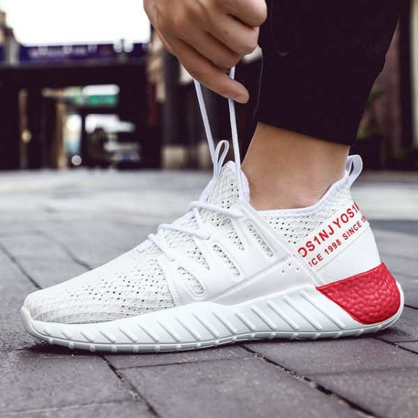 Men's Shoes Season Breathable White Shoes Men's Tide Shoes Mesh Sports Wild New Trend Running Shoes