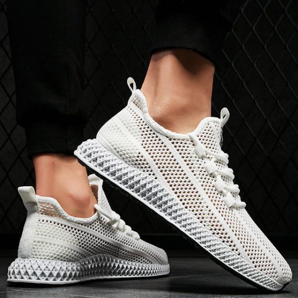 Men's Shoes Season New Trend Running Sports Shoes Wild White Shoes Breathable Mesh Shoes Tide Shoes