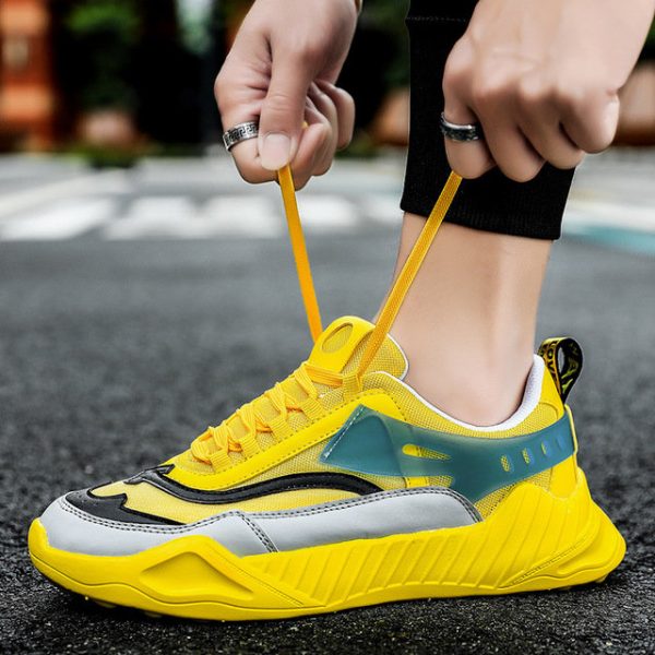 Men's Shoes Season Youth Running Shoes Men's Mesh Sports Shoes Tide Shoes Male Students Breathable Mesh Shoes Old Shoes