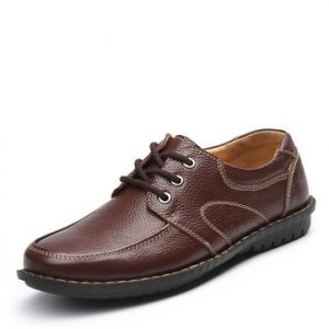 Men's Stylish Flat Lace Up Leather Business Casual Shoes