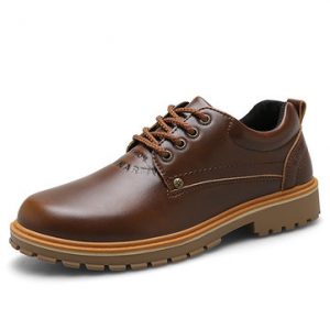 Men's Vintage Big Head Low-top Lace Up Casual Work Shoes