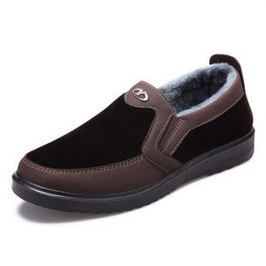 Men;s Warm Plush Lining Slip On Casual Shoes