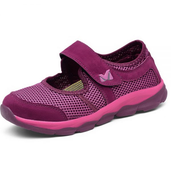 Mesh Breathable Hook Loop Soft Sole Walking Casual Shoes