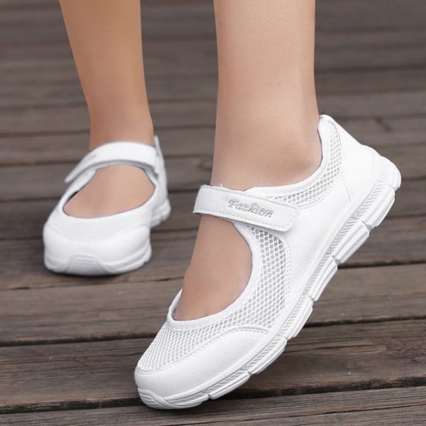 Mesh Casual Shoes Four Seasons Mesh Mother Shoes Ladies Sports Fitness Breathable Running Shoes Generation