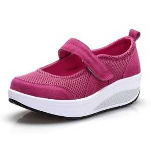 Mesh Hook Loop Breathable Rocker Sole Shake Shoes