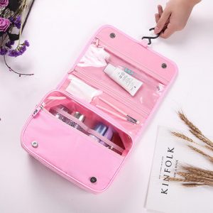 Multi-functional Waterproof TPU Nylon Cosmetic Hang Wash Bag Travel Bags