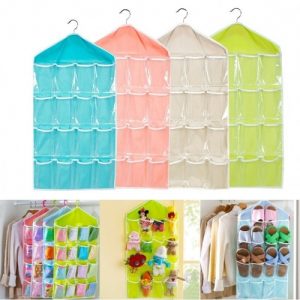 Multifunction 16 Pockets Socks Shoe Toy Underwear Sorting Storage Bag Door Wall Hanging Closet Organizer