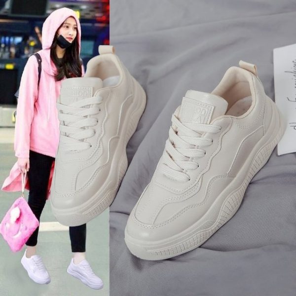 Net Red New Small White Shoes Female Wild Fashion Single Shoes Students Breathable Thick Floor Shoes