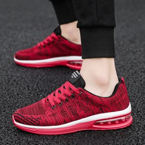 New Breathable Mesh Openwork Sneakers Men's Air Cushion Running Shoes Men's Mesh Travel Shoes Casual Shoes