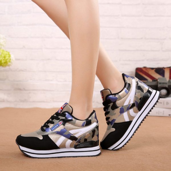 New Camouflage Shoes Fashion Platform Casual Shoes Increase Women's Shoes Women's Sports Shoes