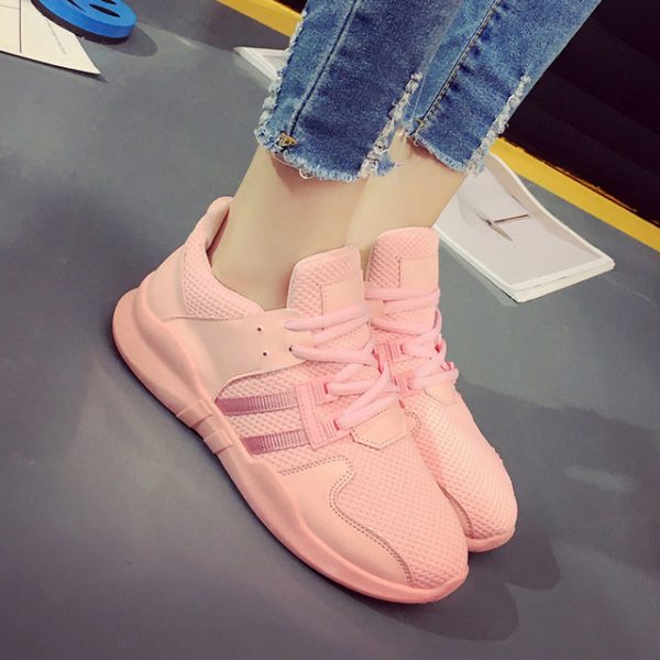 New Casual Sports Shoes Female Ulzzang Harajuku Mesh Flat Running Shoes Women