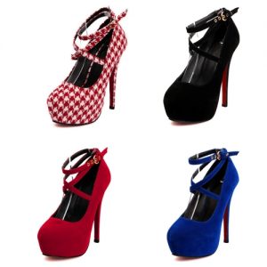 New Fashion Women Pumps Concealed Platform Strappy Buckle Stiletto High Heels Party Shoes