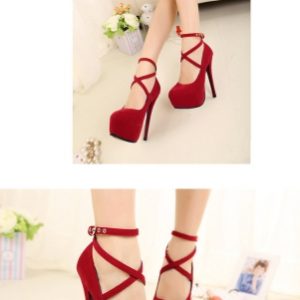 New Fashion Women Pumps Concealed Platform Strappy Buckle Stiletto High Heels Party Shoes