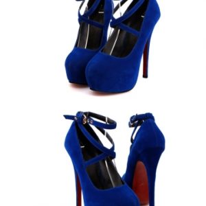 New Fashion Women Pumps Concealed Platform Strappy Buckle Stiletto High Heels Party Shoes