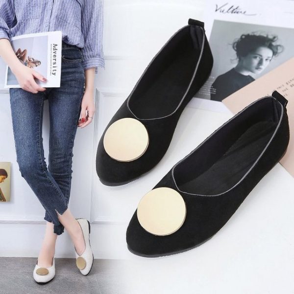 New Flat Shoes Female Pointed Net Red Shallow Shoes Soft Bottom Comfortable Flat Shoes Wild Black Single Shoes