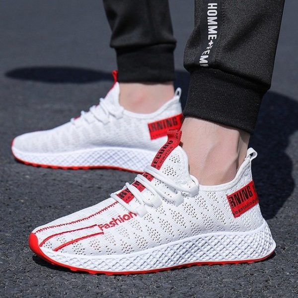 New Flying Woven Shoes Men's Mesh Breathable Sports Shoes Casual Running Men's Shoes Student Shoes Tide Generation