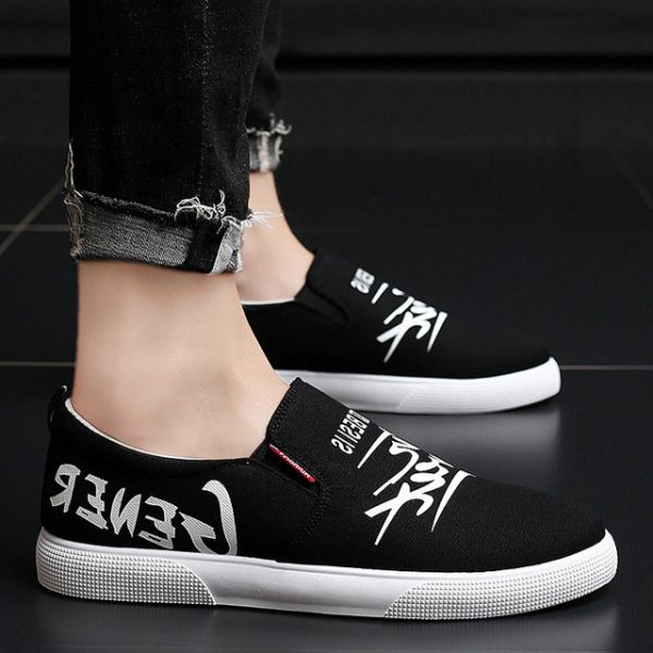 New Graffiti Canvas Shoes Fashion Trend Wearable Wild Sports Shoes Hong Kong Small White Shoes Factory A96